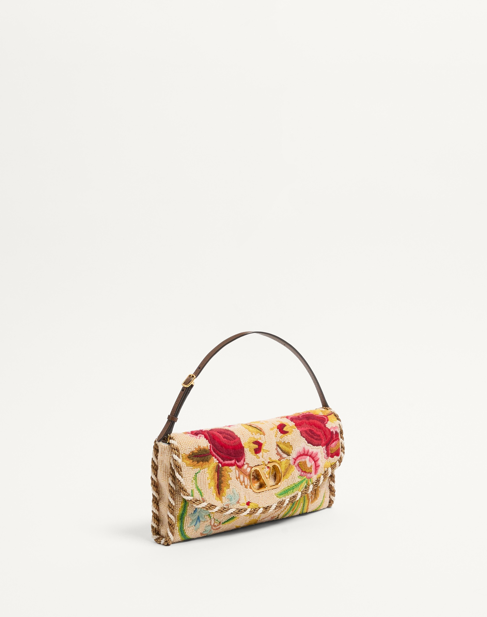 VALENTINO GARAVANI VAIN SOFT EMBROIDERED SMALL SHOULDER BAG - 3