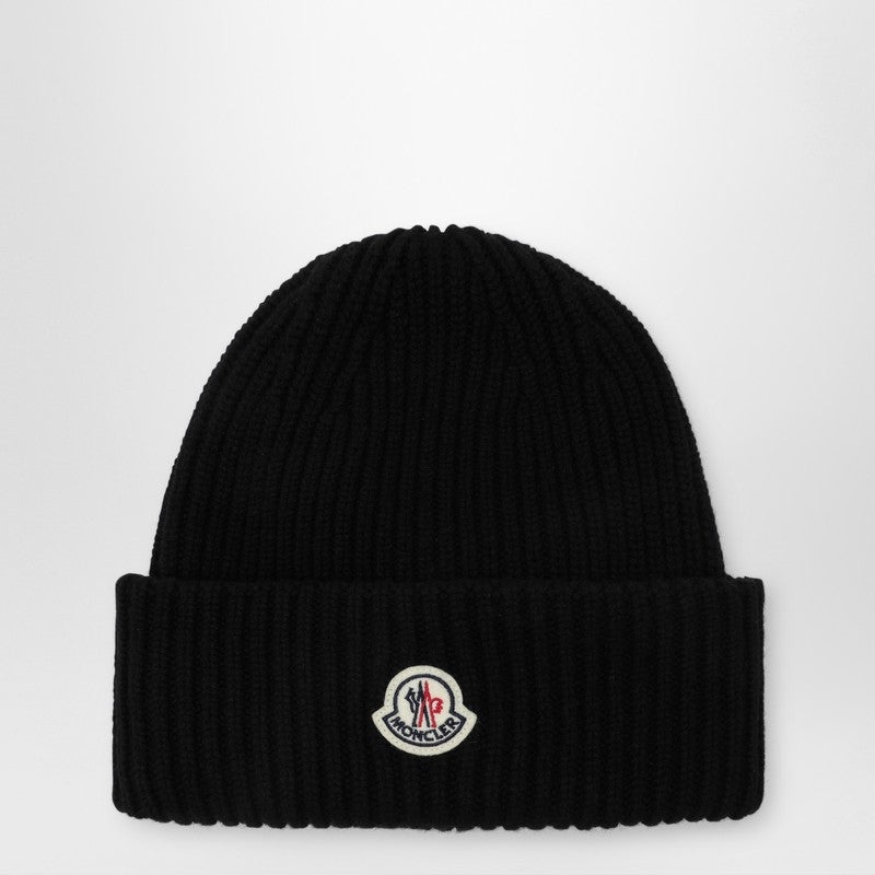 Moncler Black Wool And Cashmere Bonnet Men - 1