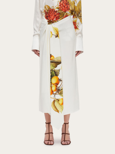 FERRAGAMO Asymmetric skirt with botanical print outlook