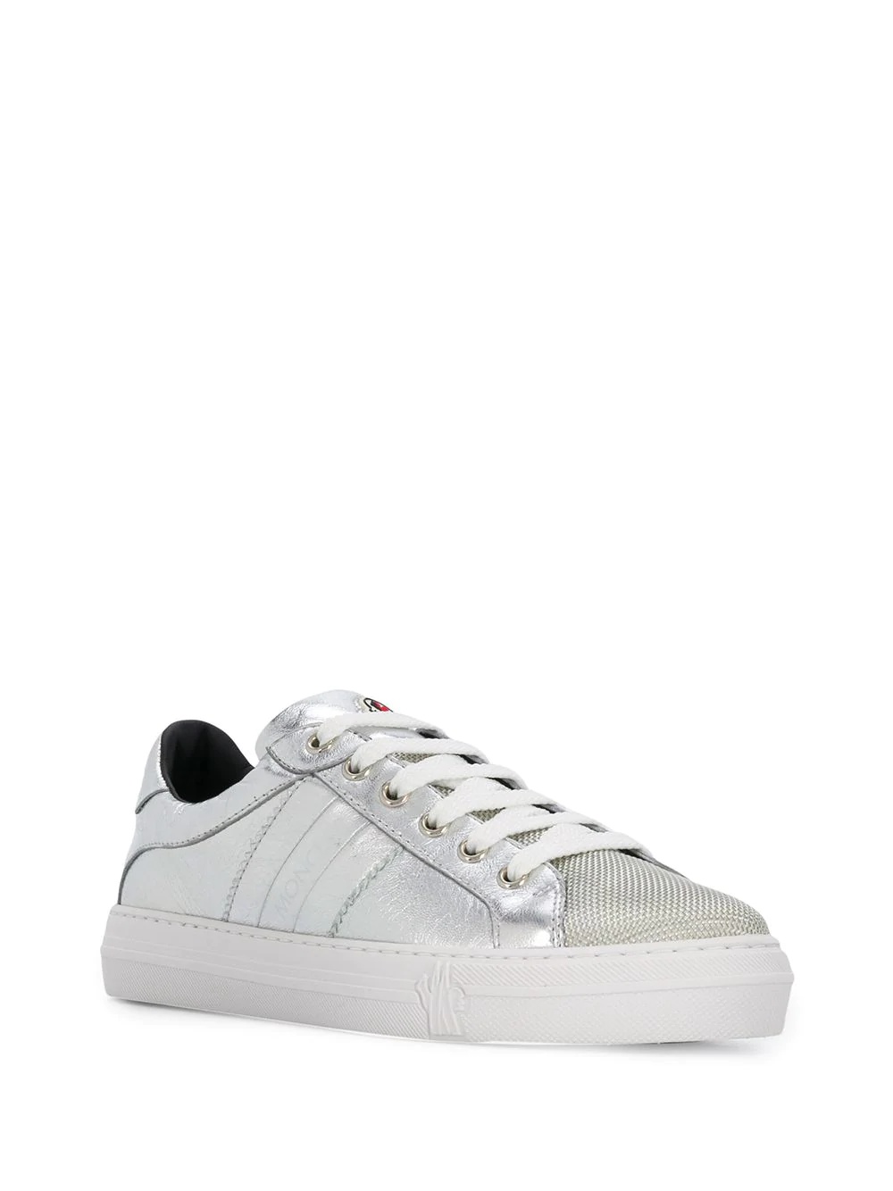 metallic low-top sneakers - 2