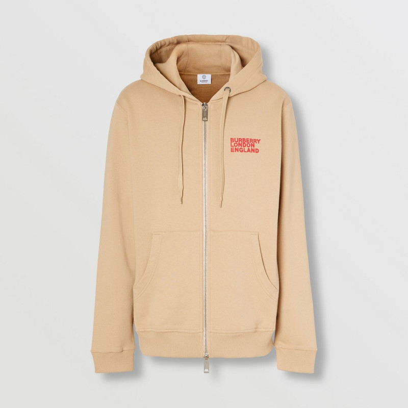 Love Print Cotton Hooded Top - 1
