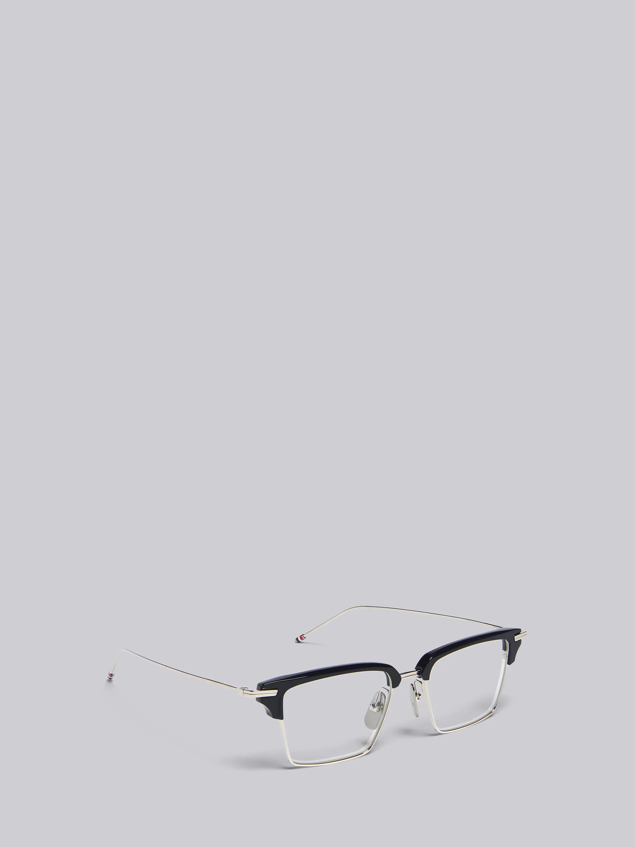 TB422 - Navy and Silver Wayfarer Eyeglasses - 4