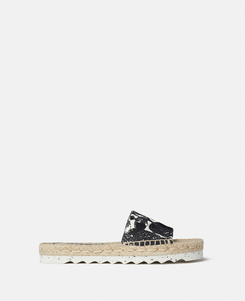 Gaia Moth Embroidery Espadrille Slides 1