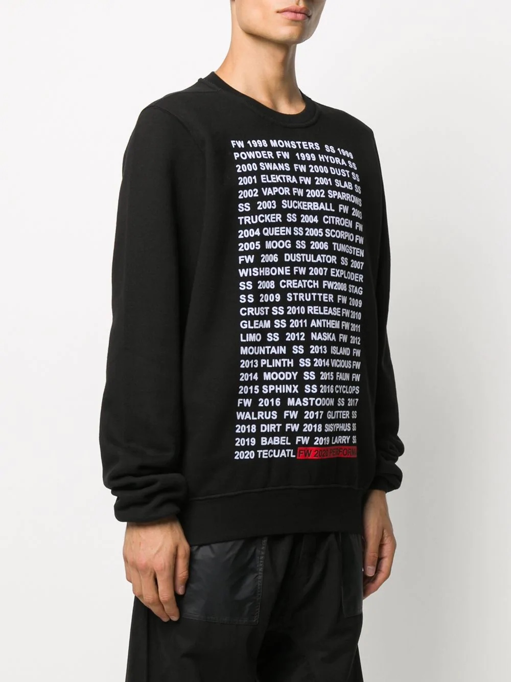 text-print cotton sweatshirt - 3