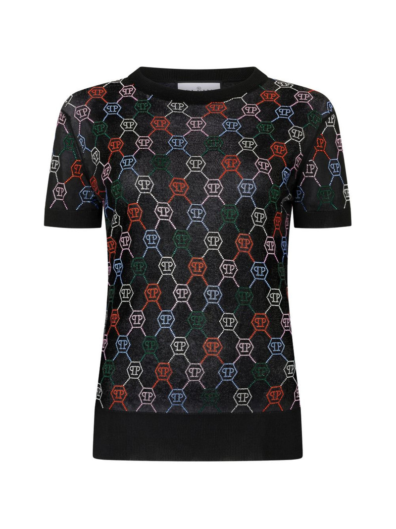 monogram knit T-shirt 1