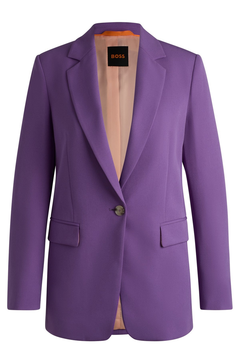 SINGLE-BREASTED JACKET IN STRETCH FABRIC 1