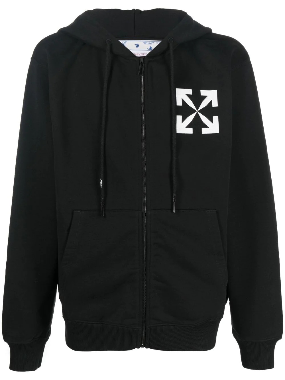 Arrows logo-print zip hoodie - 1