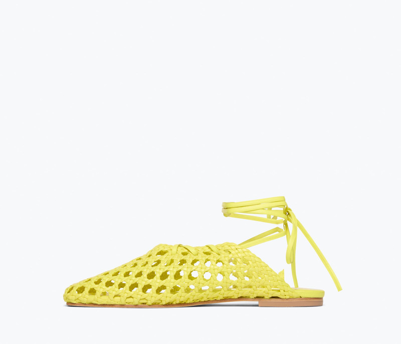 ETTA WOVEN ANKLE LACE-UP FLAT 5