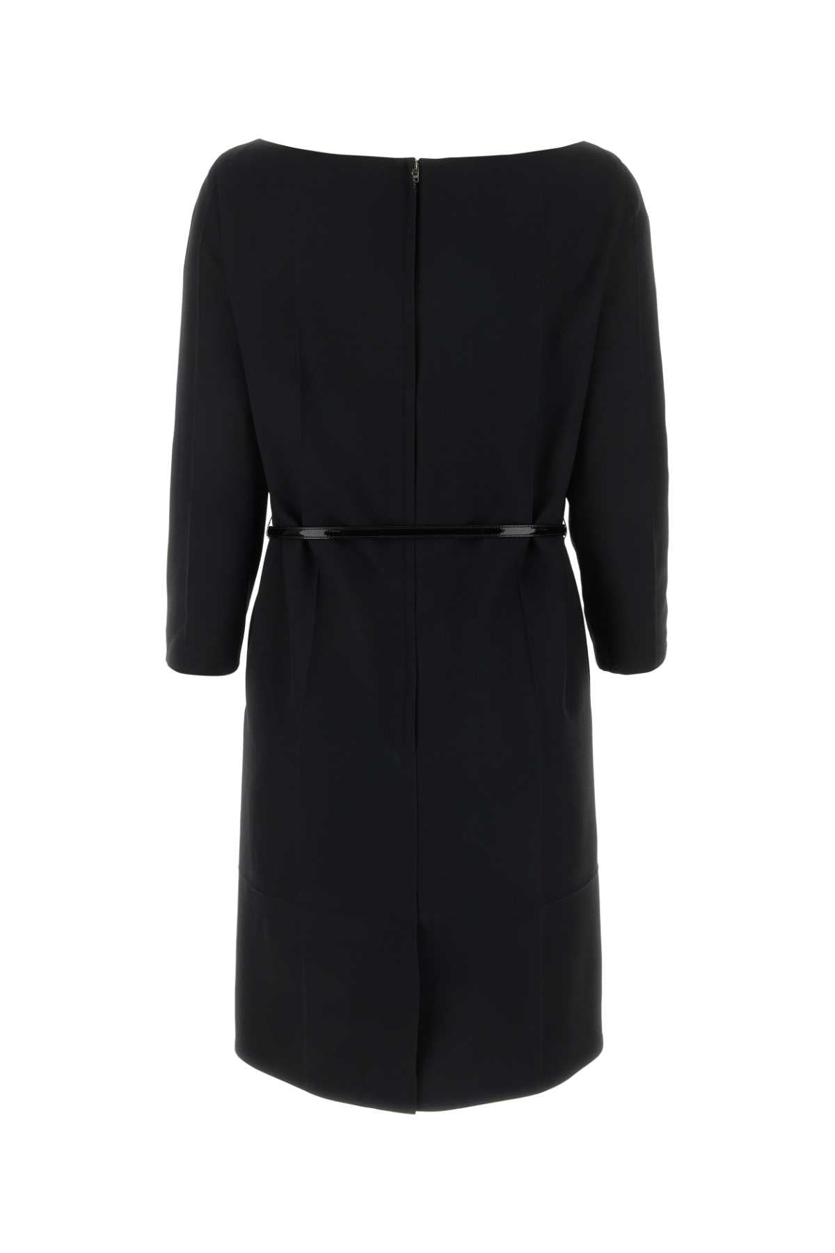 Gucci Women Black Crepe Mini Dress - 2