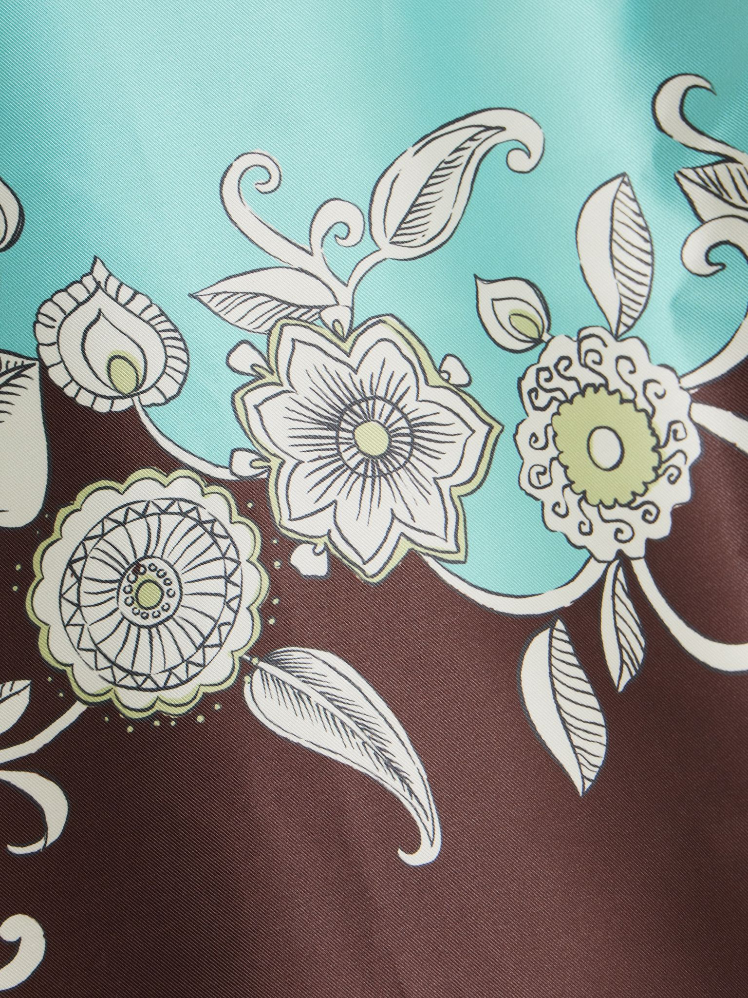 Gia floral-print recycled satin-twill mini dress Brown - 4