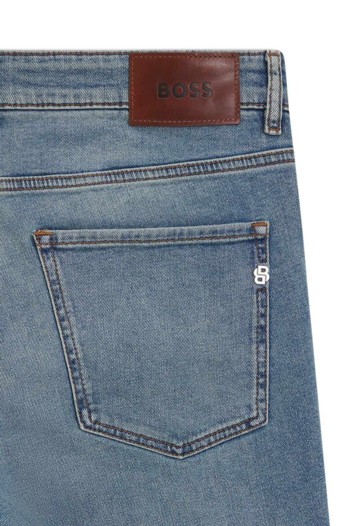 DELAWARE SLIM-FIT JEANS IN PURE-BLUE COMFORT-STRETCH DENIM - 6