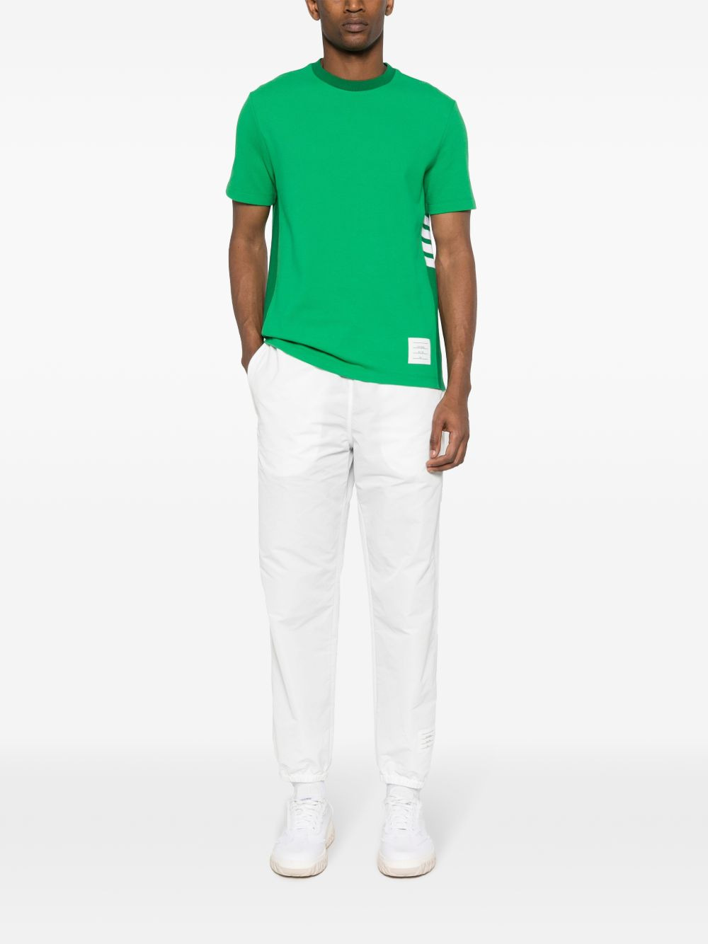 4-Bar stripe cotton T-shirt - 2