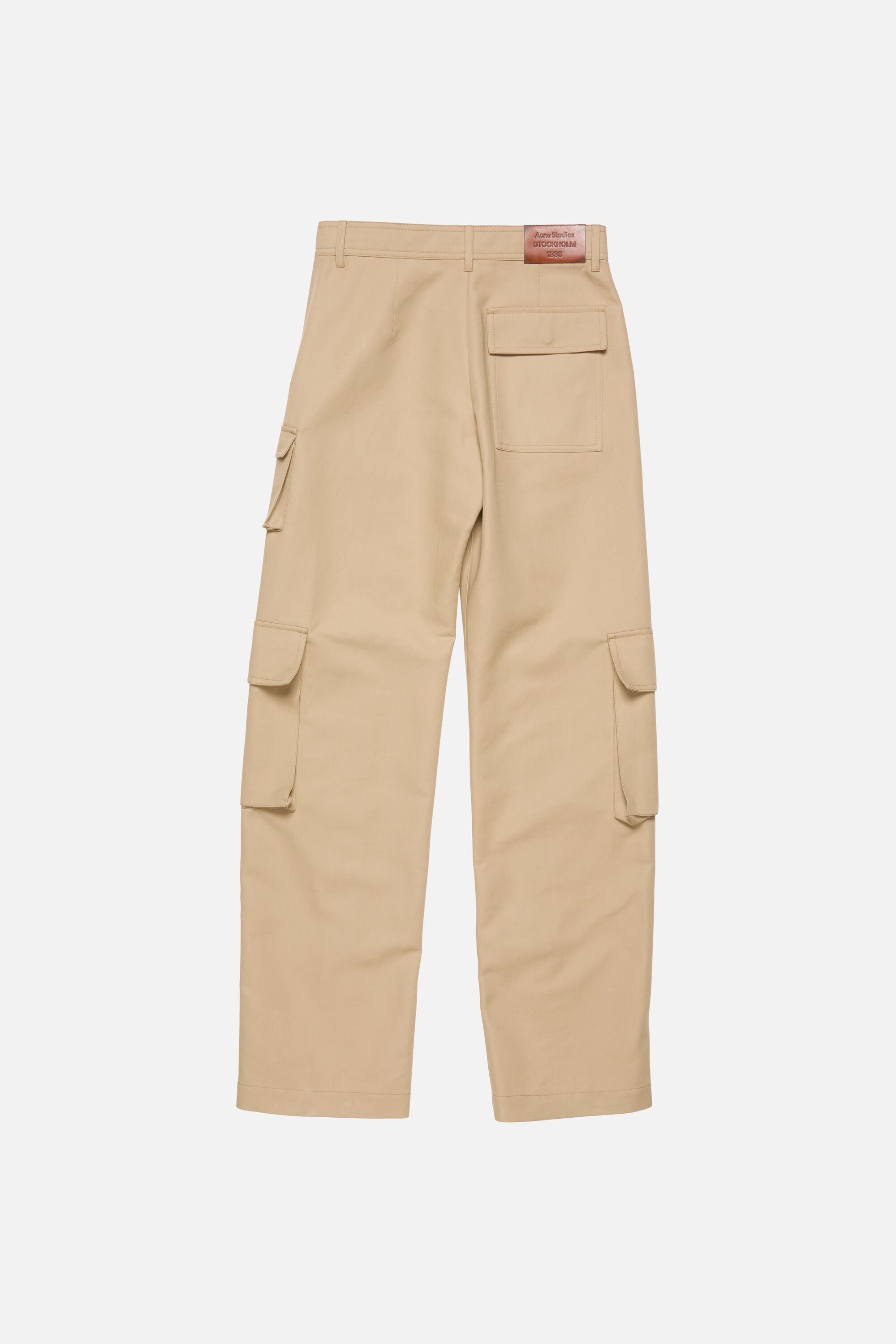 Layered satin trousers - Beige - 7