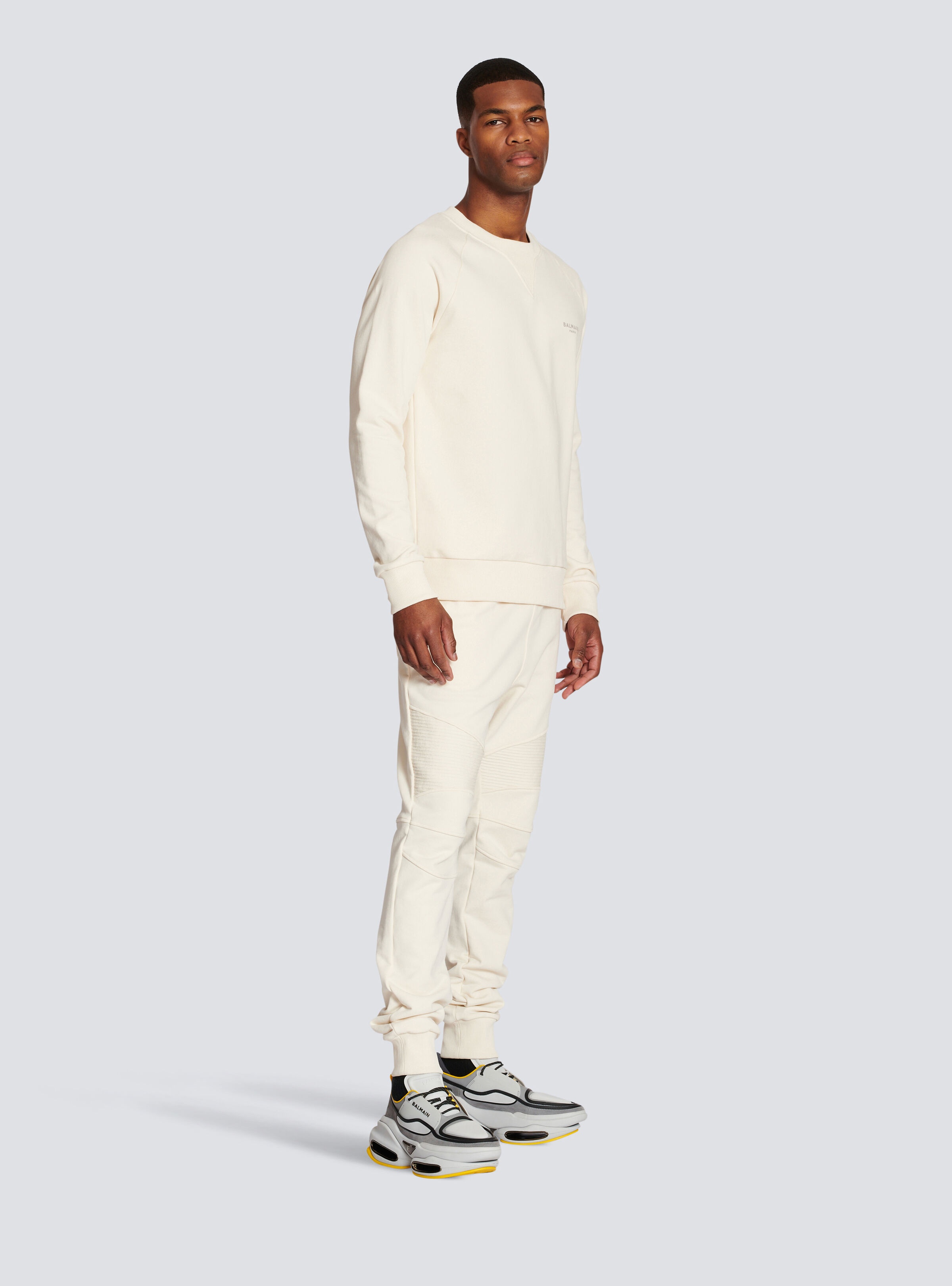 Cotton printed Balmain logo sweatshirt - 3