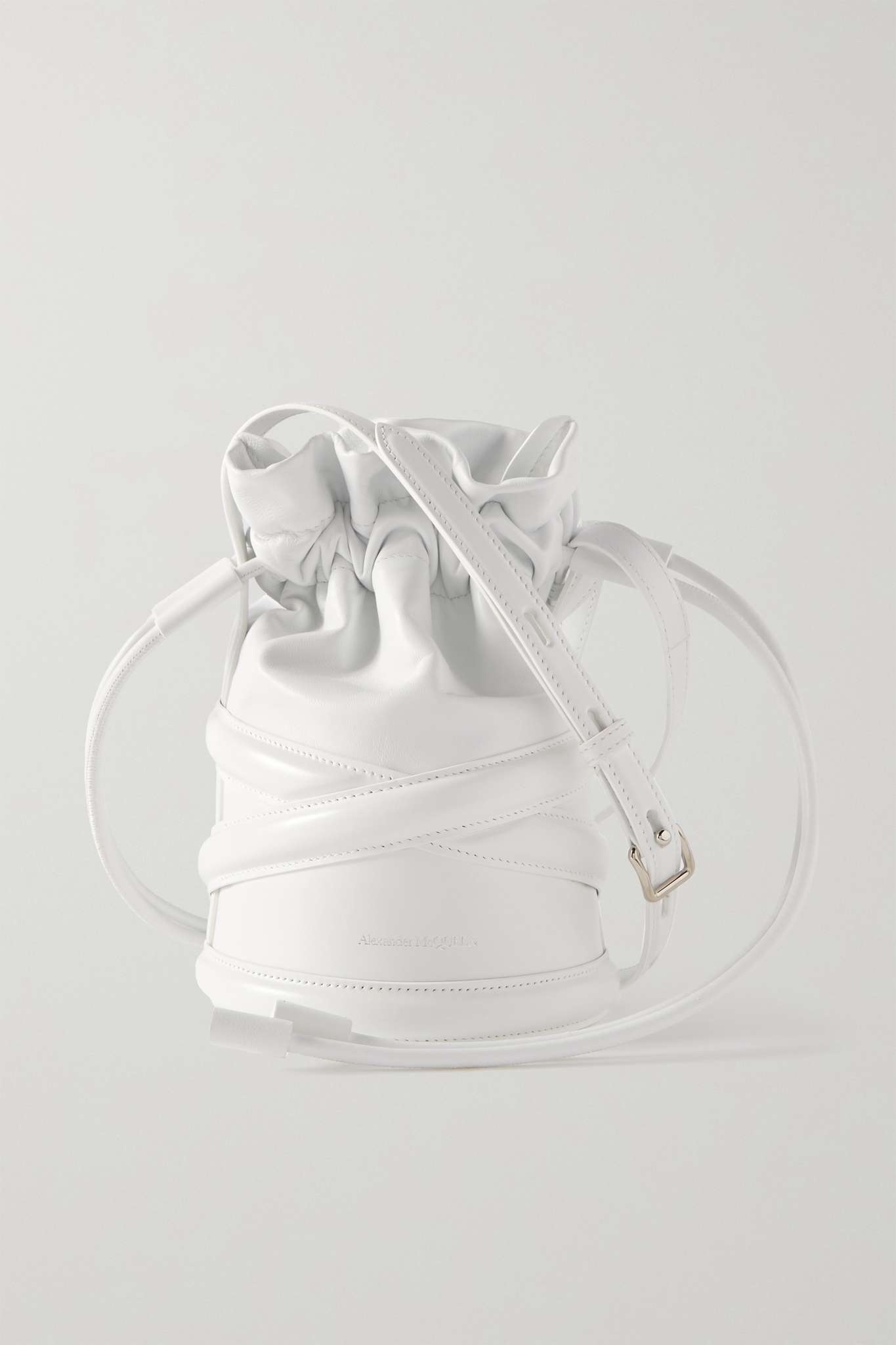 Soft Curve mini leather bucket bag - 1