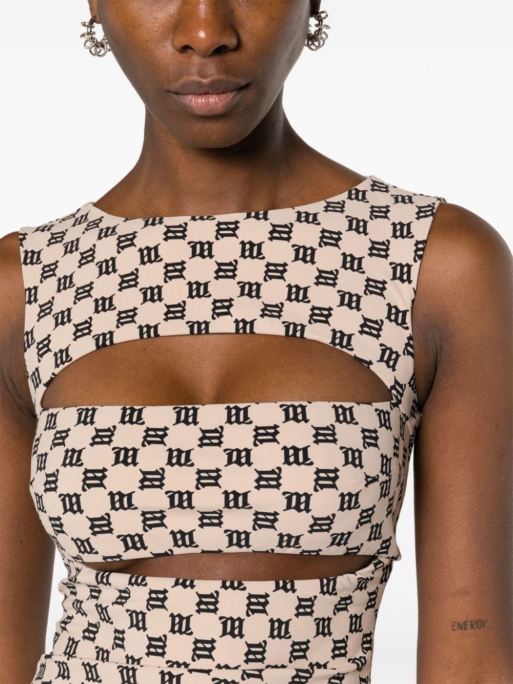 monogram-pattern tank top - 5
