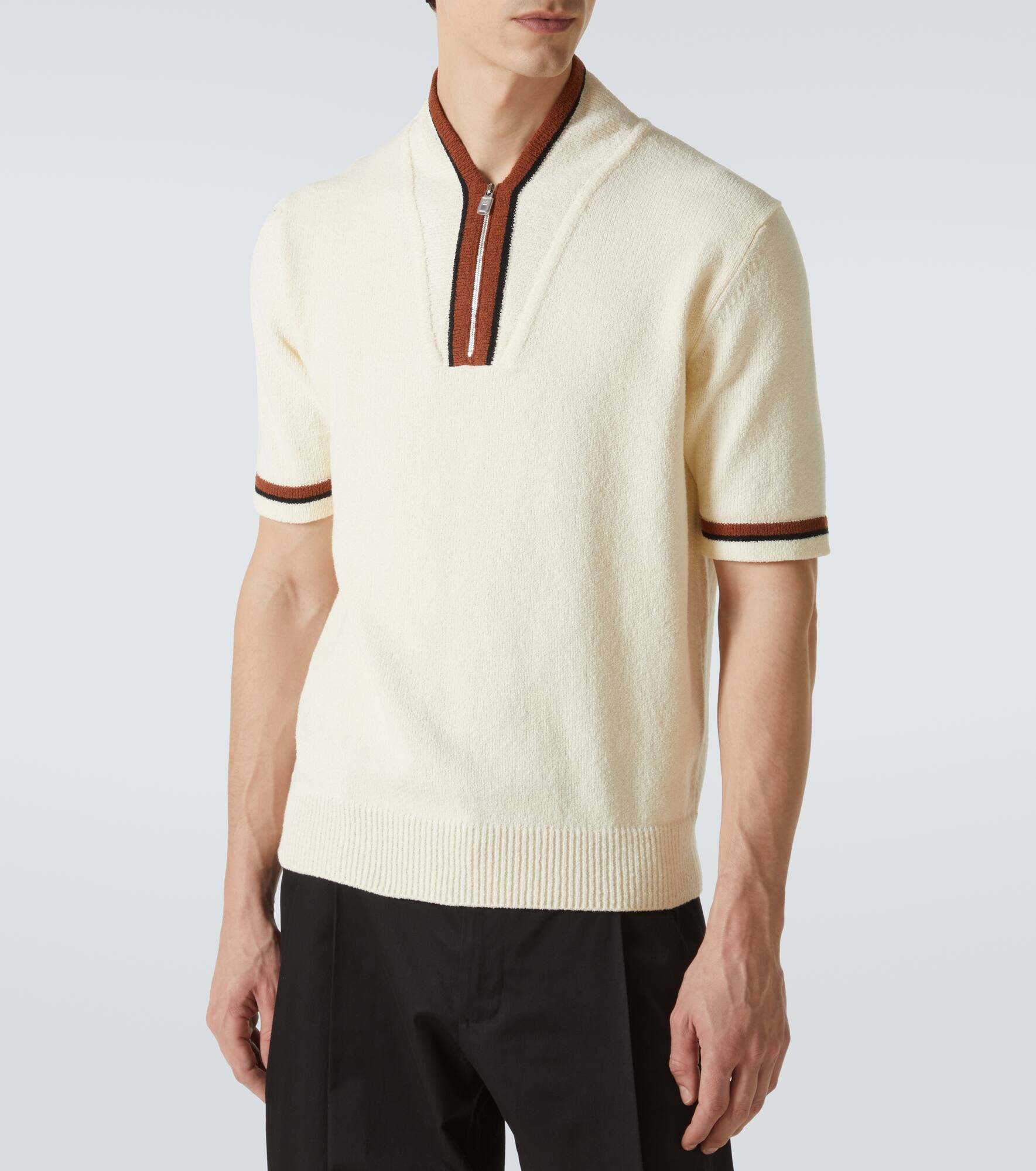 Cotton-blend polo shirt - 3