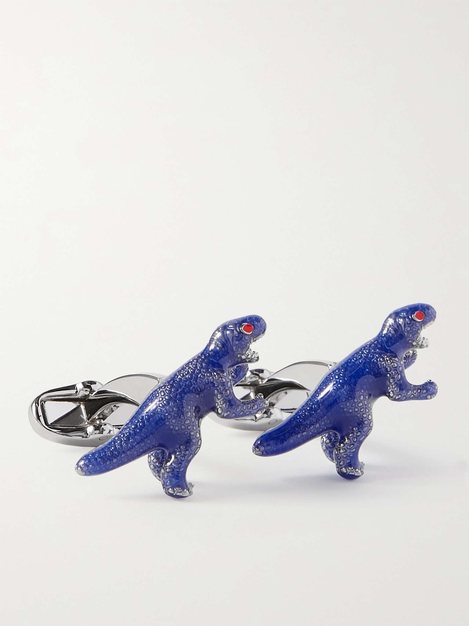 Dino Silver-Tone and Enamel Cufflinks - 1