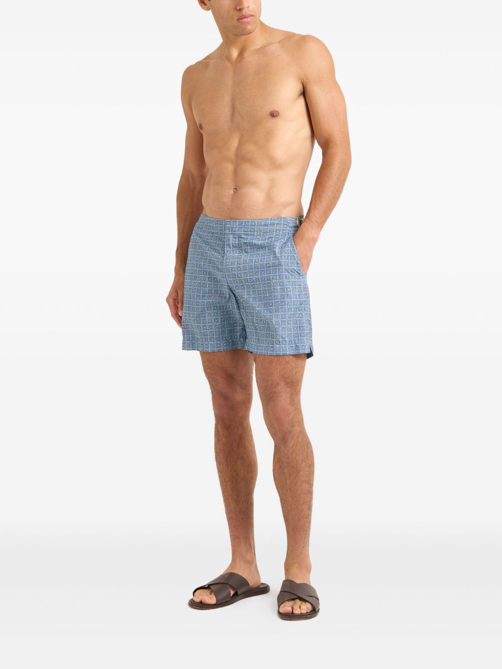 Bulldog Solstice geometric-pattern swim shorts - 4