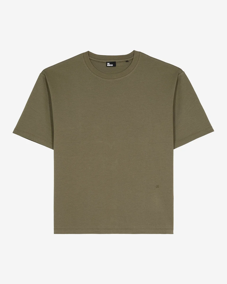 MIXED LARGE PLAIN KHAKI T-SHIRT - 1