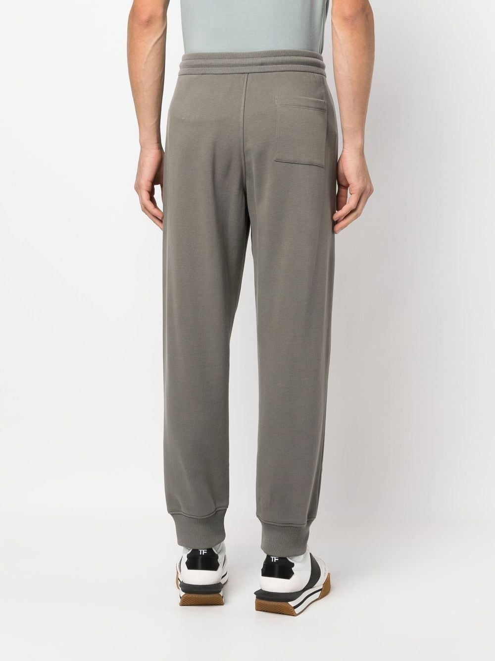 drawstring wool track pants - 4
