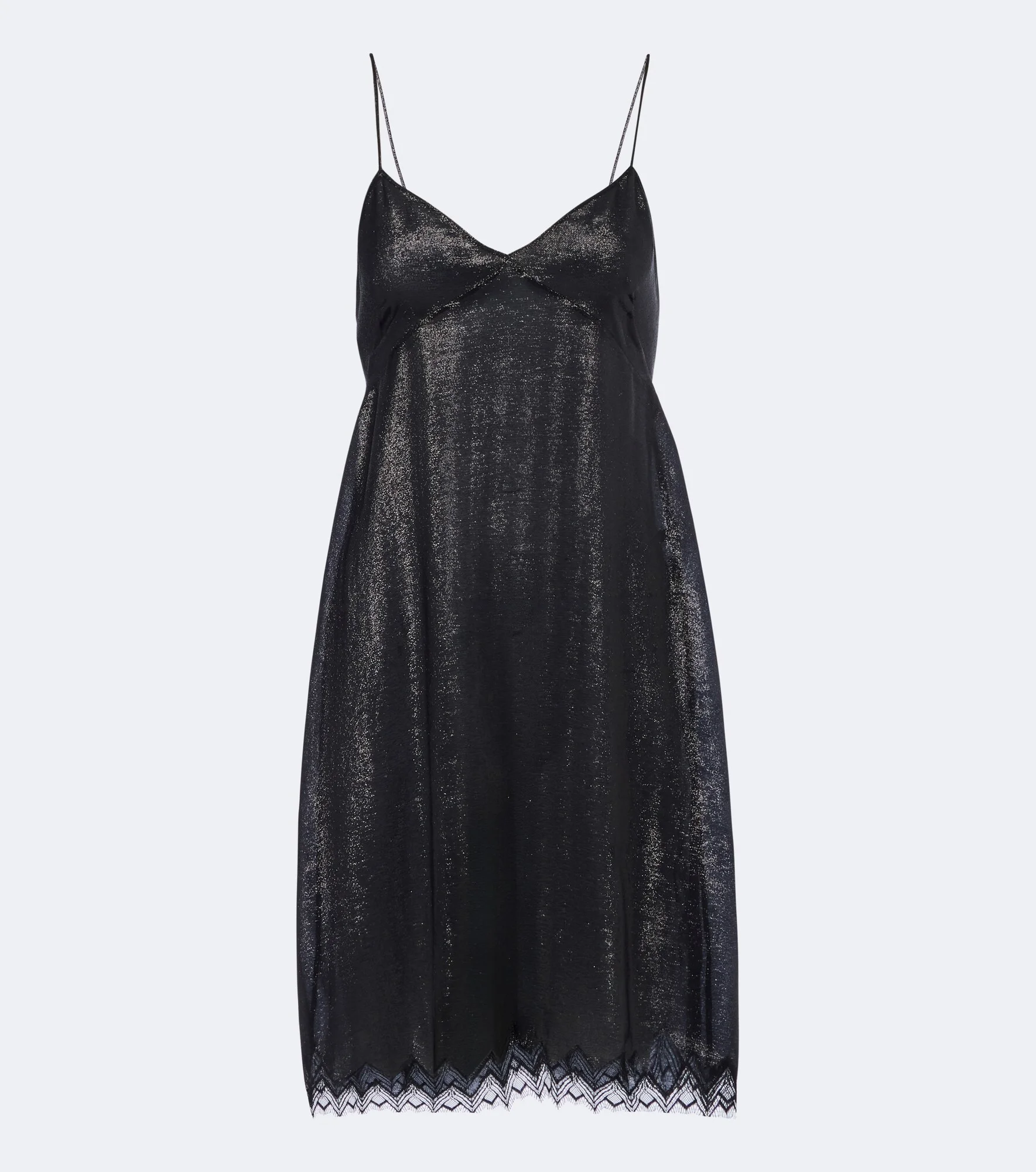 Embellished lace-trimmed silk-blend minidress - 1