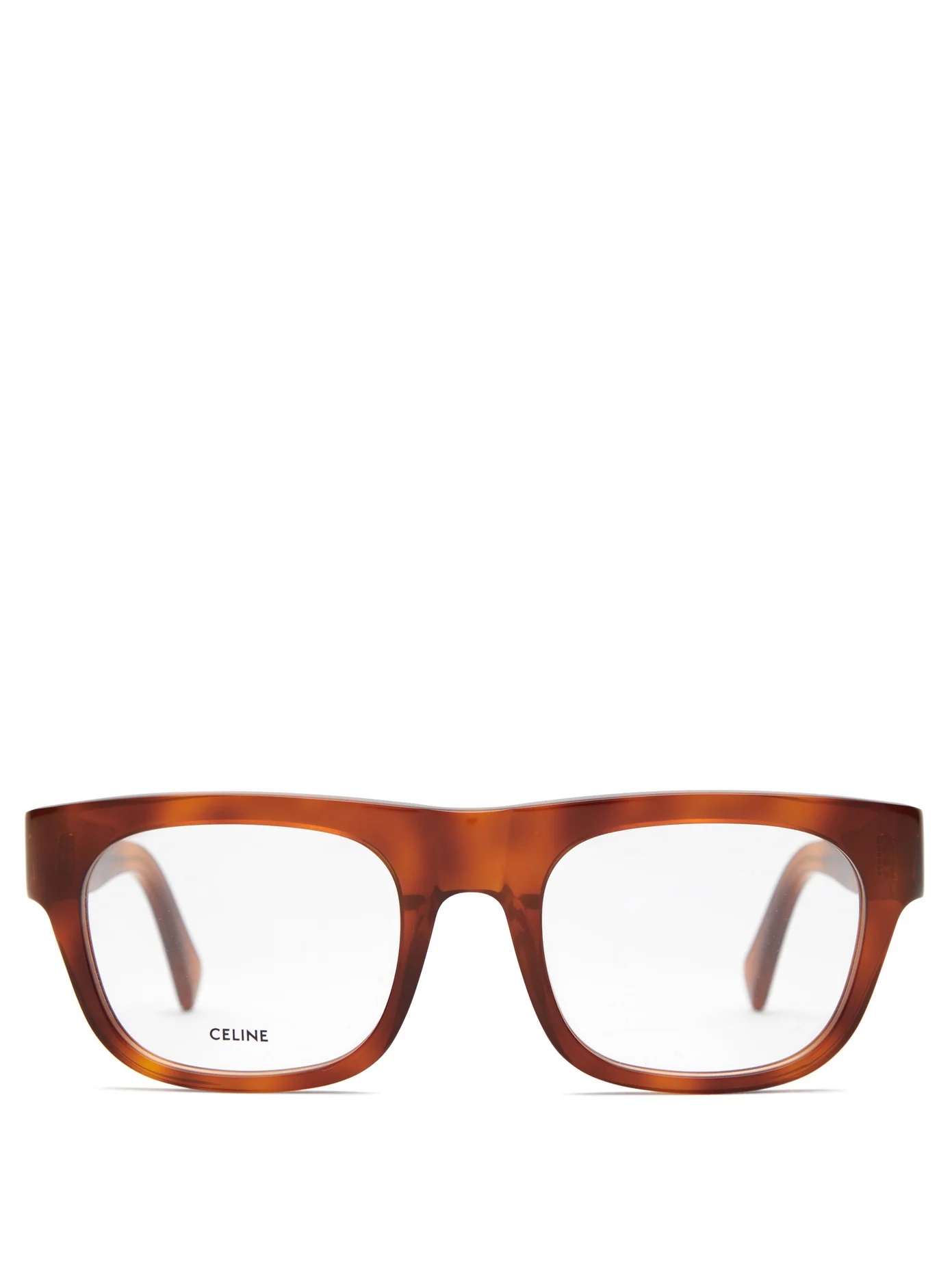 Rectangle-frame tortoiseshell acetate glasses - 1