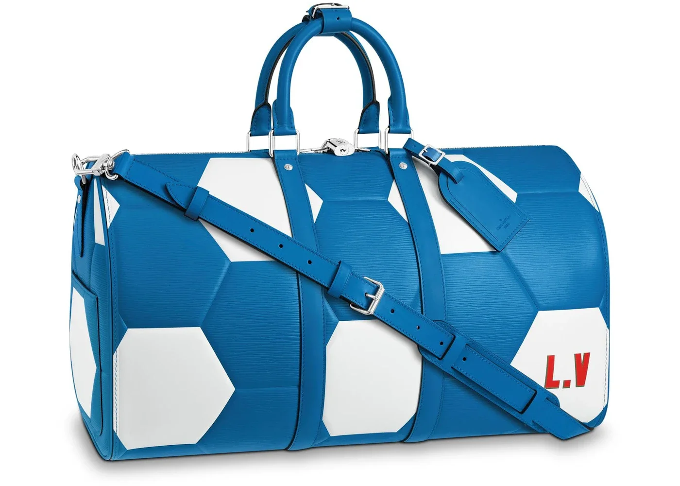 Louis Vuitton x FIFA World Cup Keepall Bandouliere Hexagonal 50 Bleu - 1