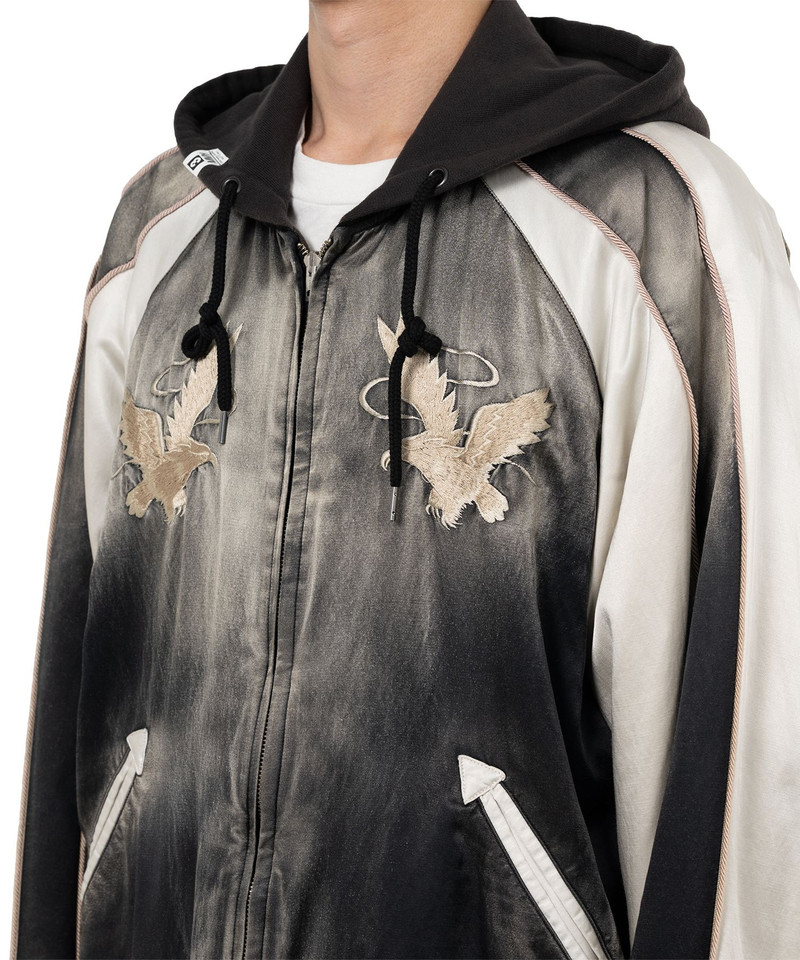 Reversible Hoodie Layered Souvenir Jacket 7