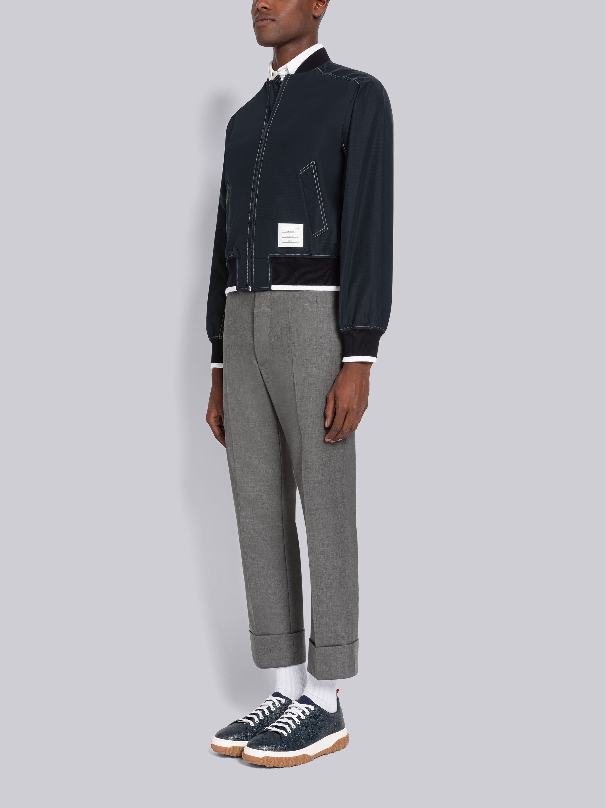 Court pebble-grain sneakers - 12