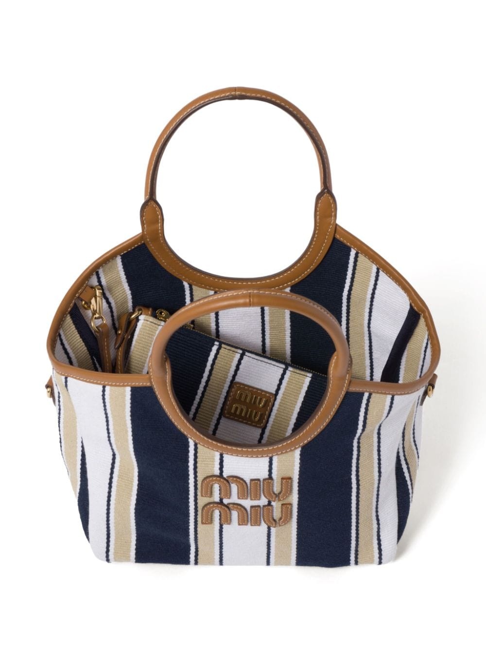 Ivy stripe-jacquard tote bag - 4