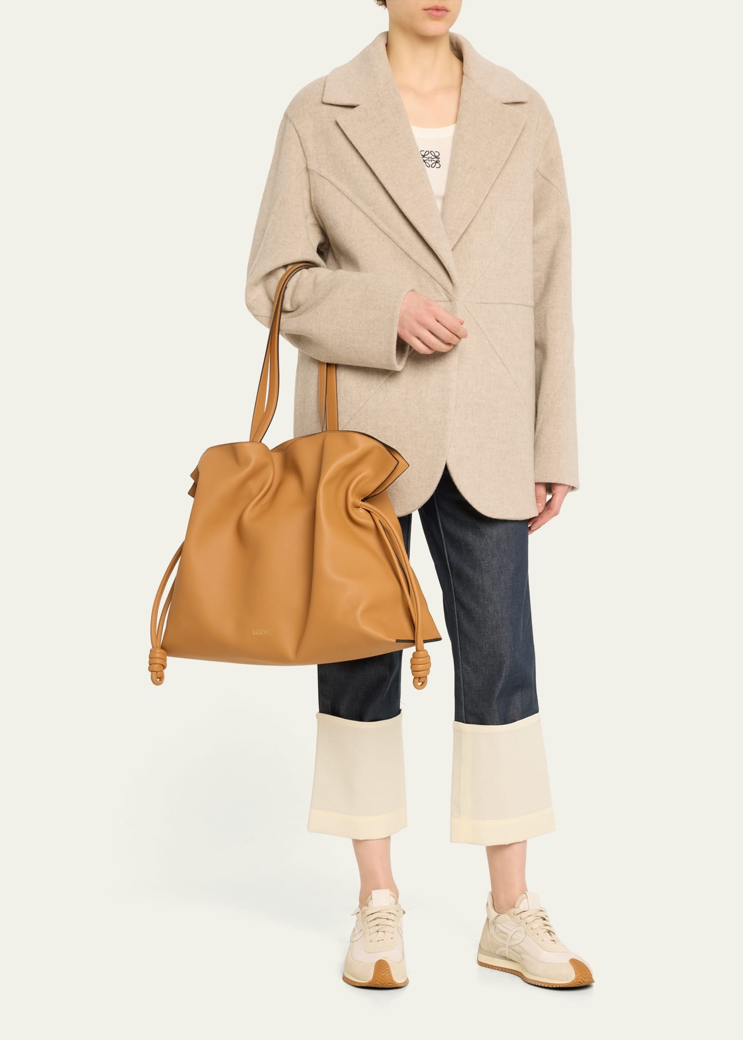 Flamenco XL Leather Shoulder Bag - 6