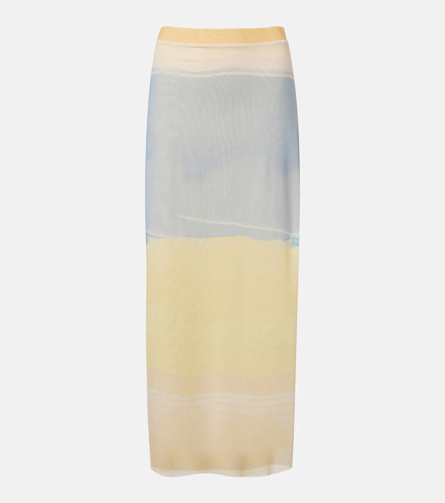 Printed mesh maxi skirt - 1