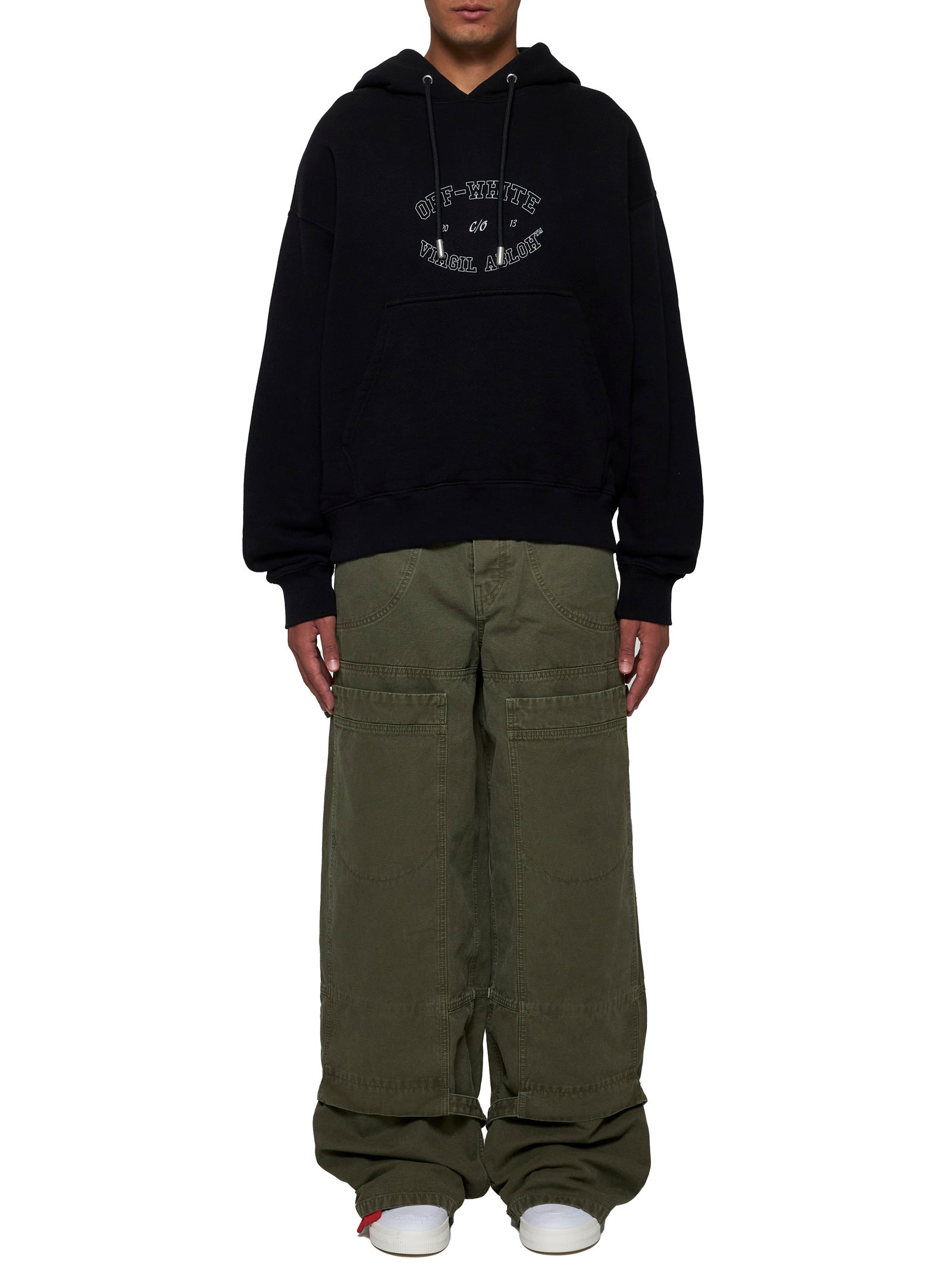 Collage cotton hoodie - 2