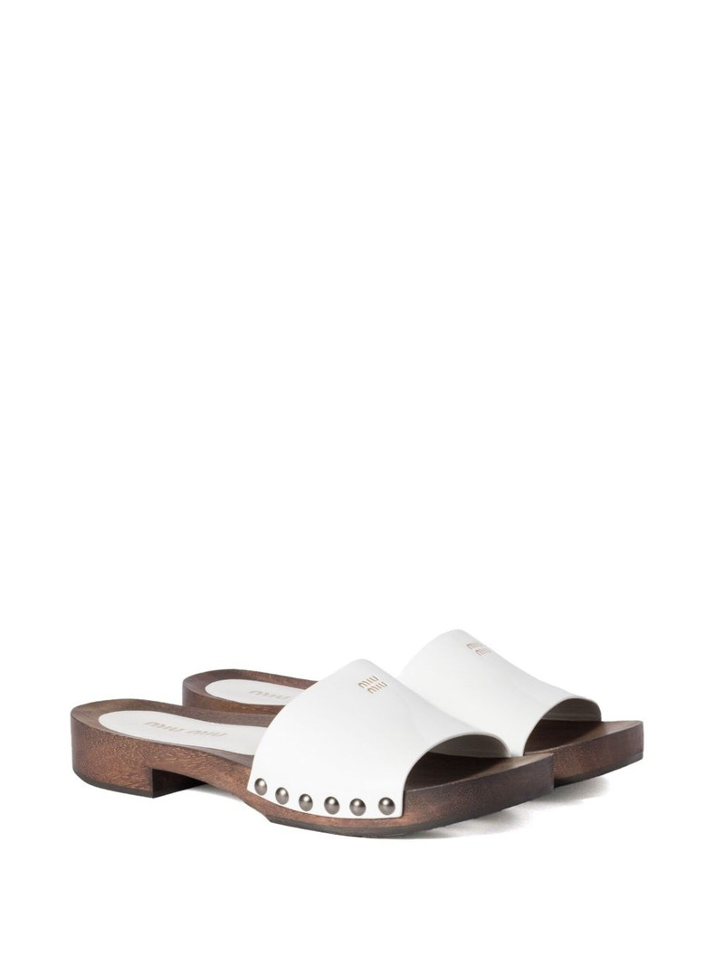 Miu Miu patent-leather clogs outlook