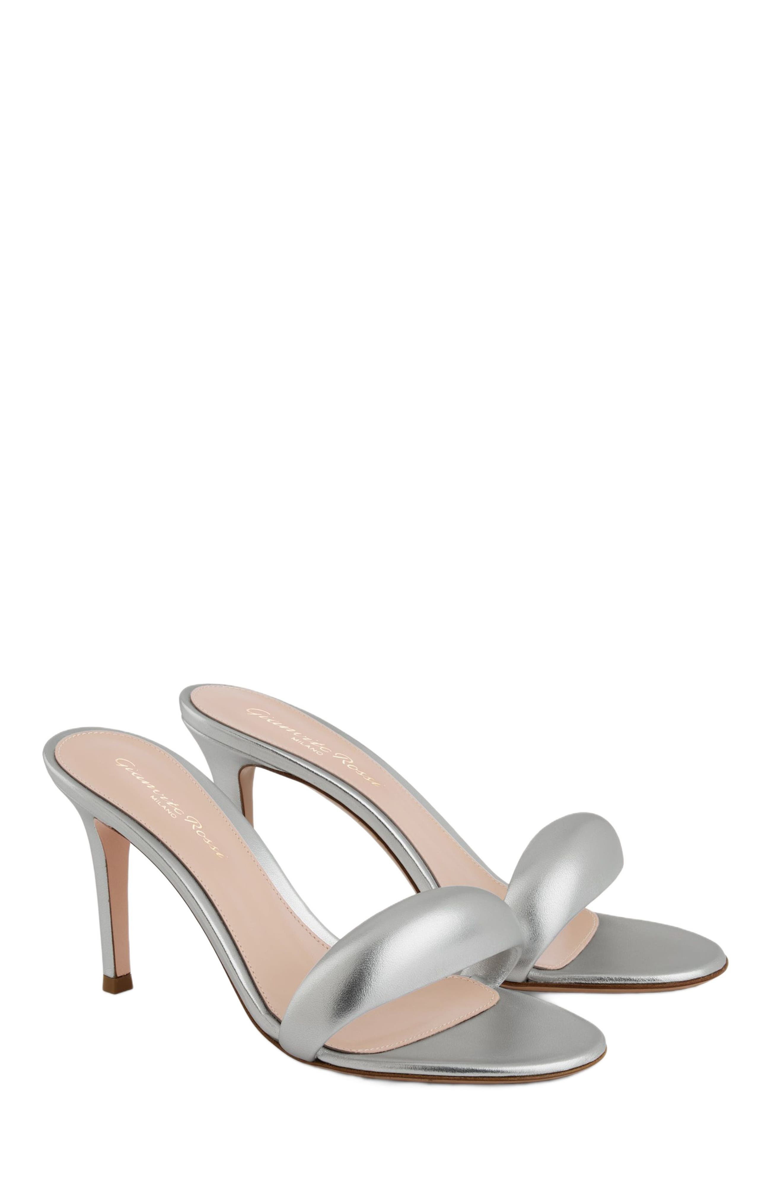 Gianvito Rossi Bijoux Mule 85 in Silver at Nordstrom - 2
