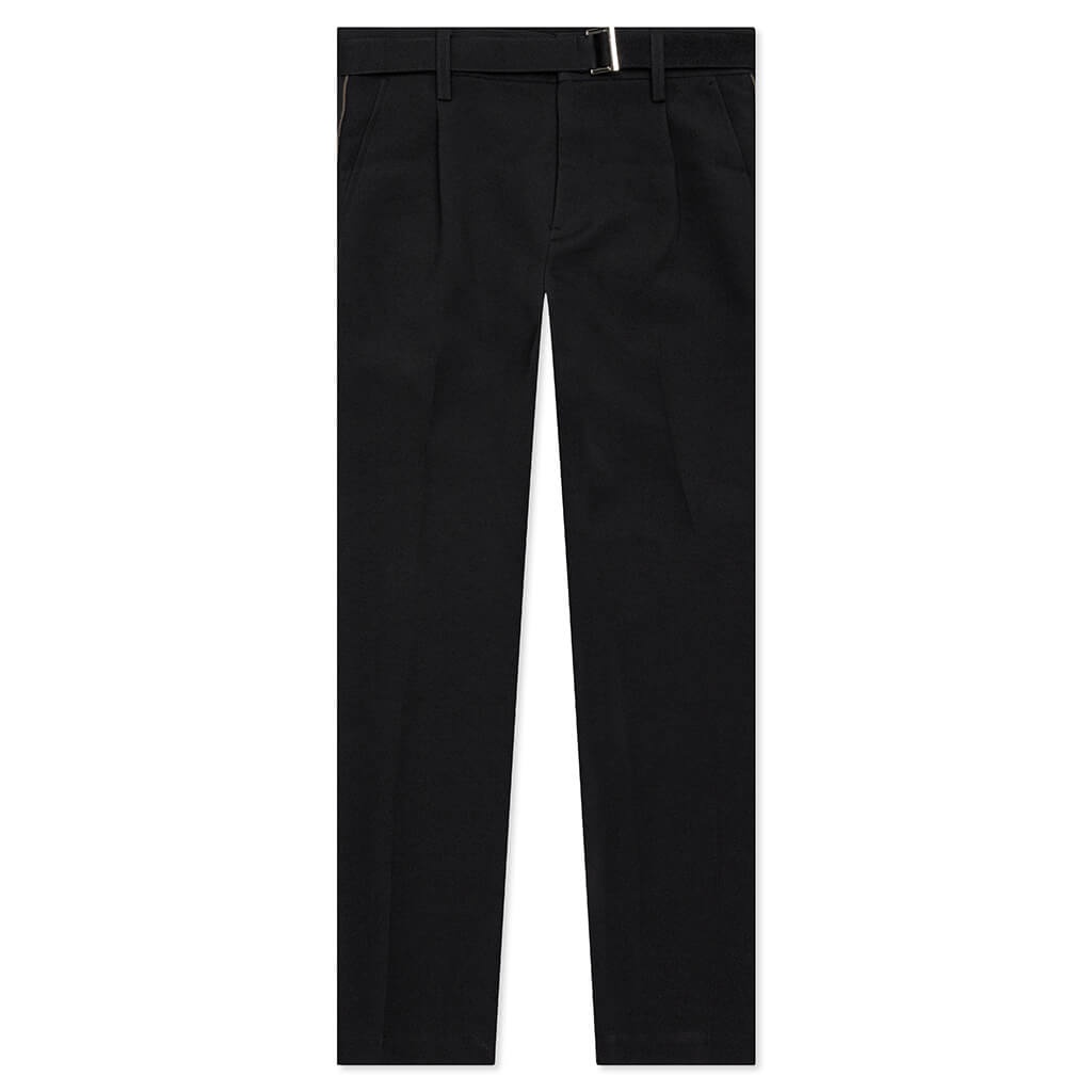 SACAI TECHNICAL JERSEY PANTS - BLACK - 1