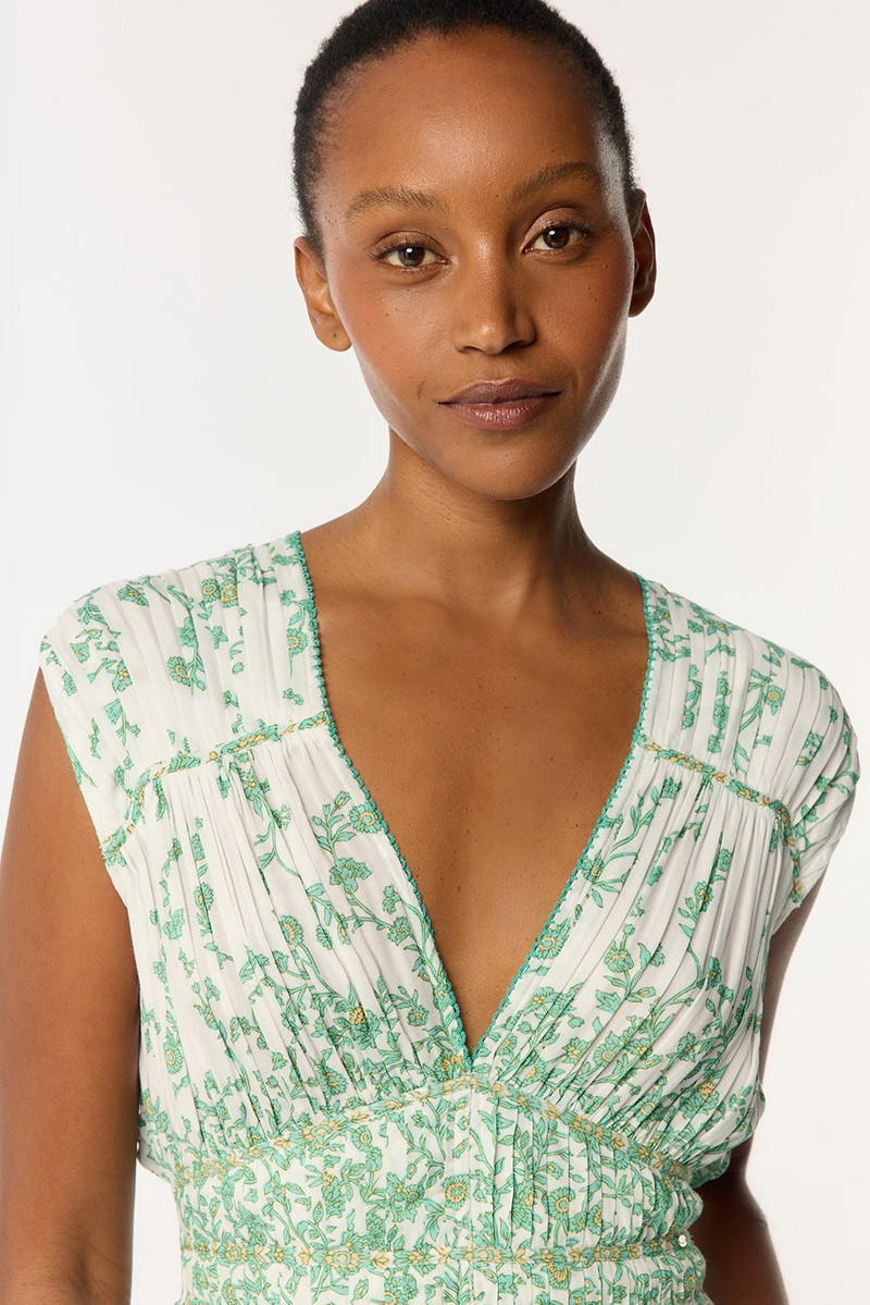 Poupette St Barth Mini Dress Ciao - Green Lazuli outlook