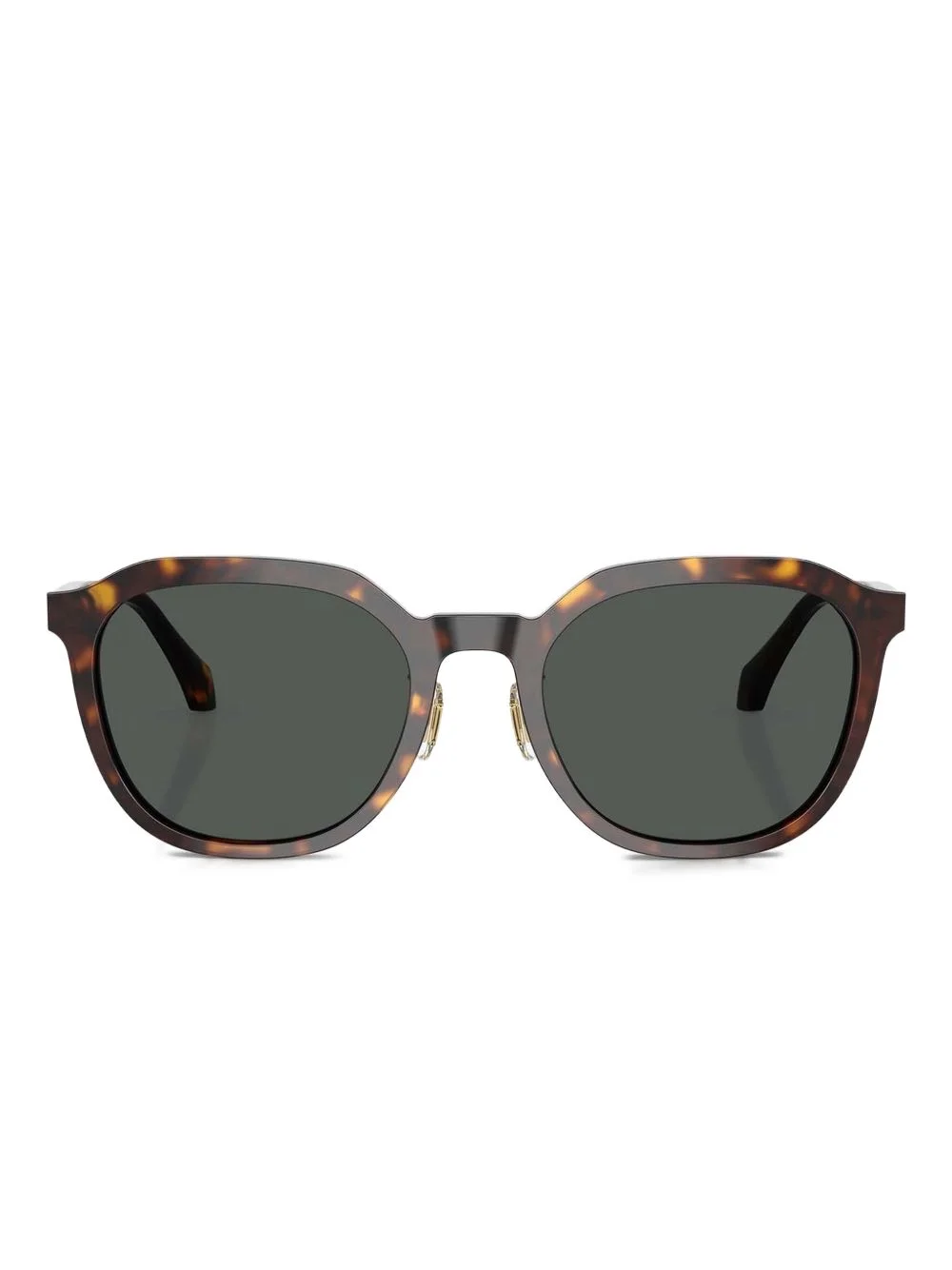 tortoiseshell round-frame sunglasses - 1