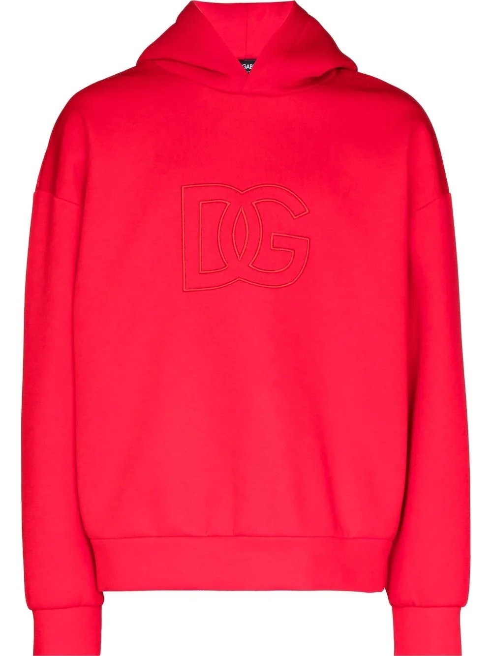 embroidered-logo pullover hoodie - 1