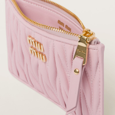 Miu Miu Matelassé nappa leather envelope wallet outlook