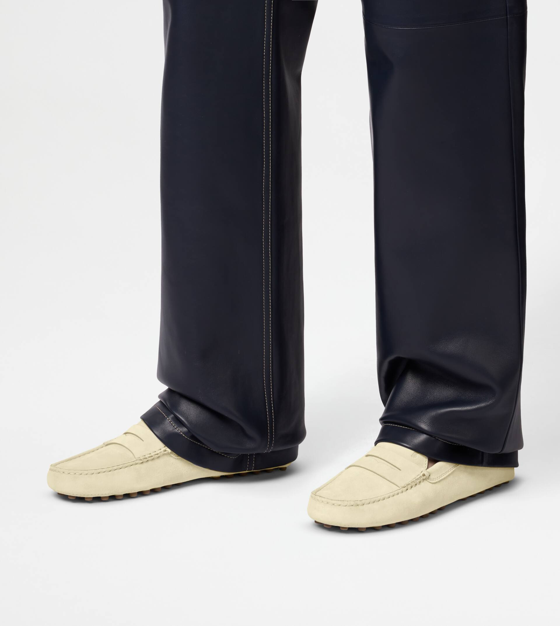 GOMMINO DRIVING SHOES IN SUEDE - YELLOW - 7