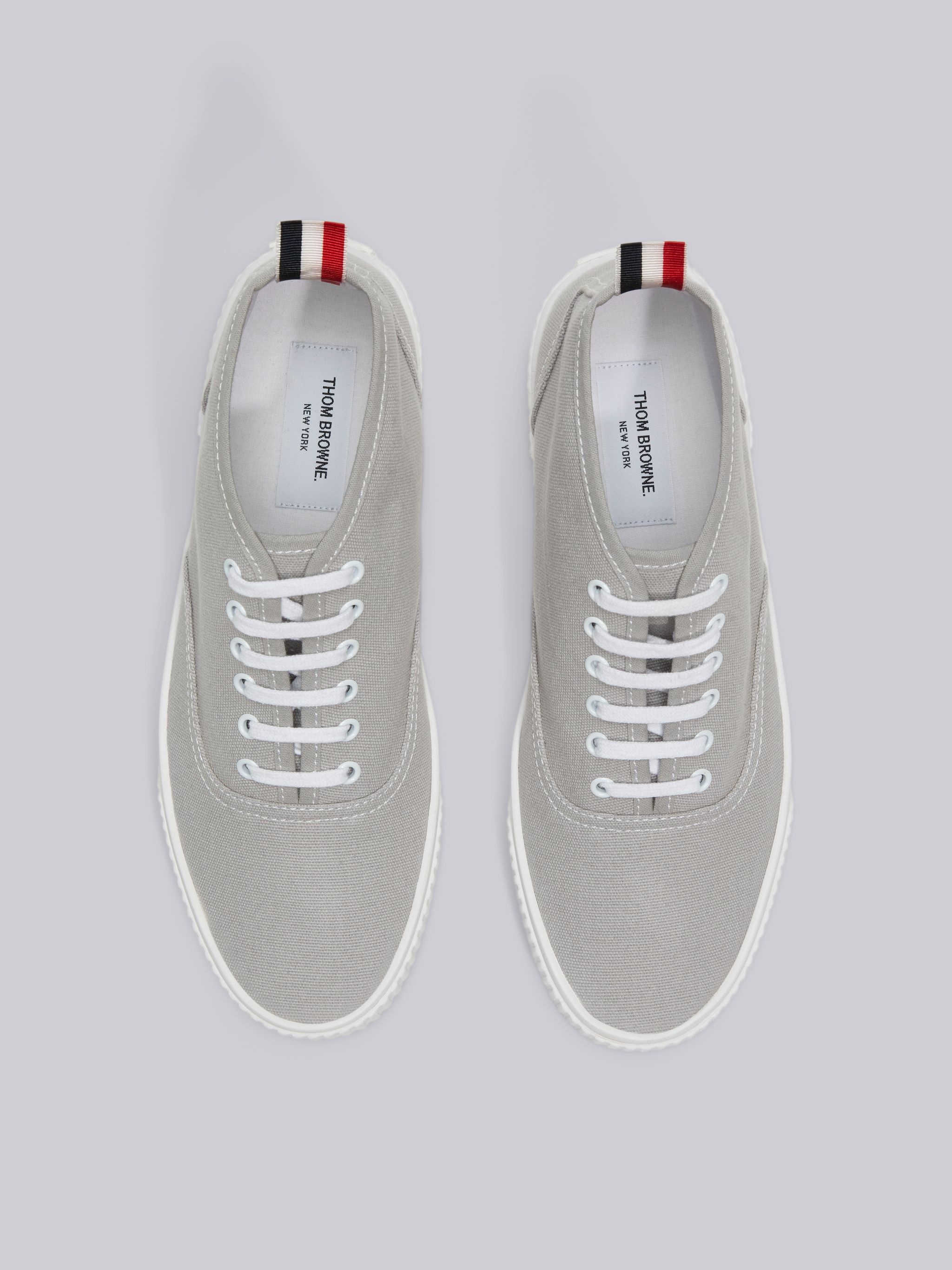 Medium Grey Canvas Mid Top Heritage Trainer - 4