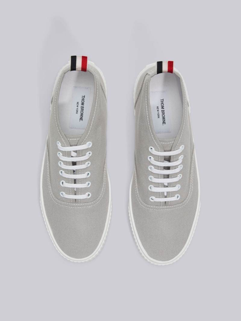 Medium Grey Canvas Mid Top Heritage Trainer 4