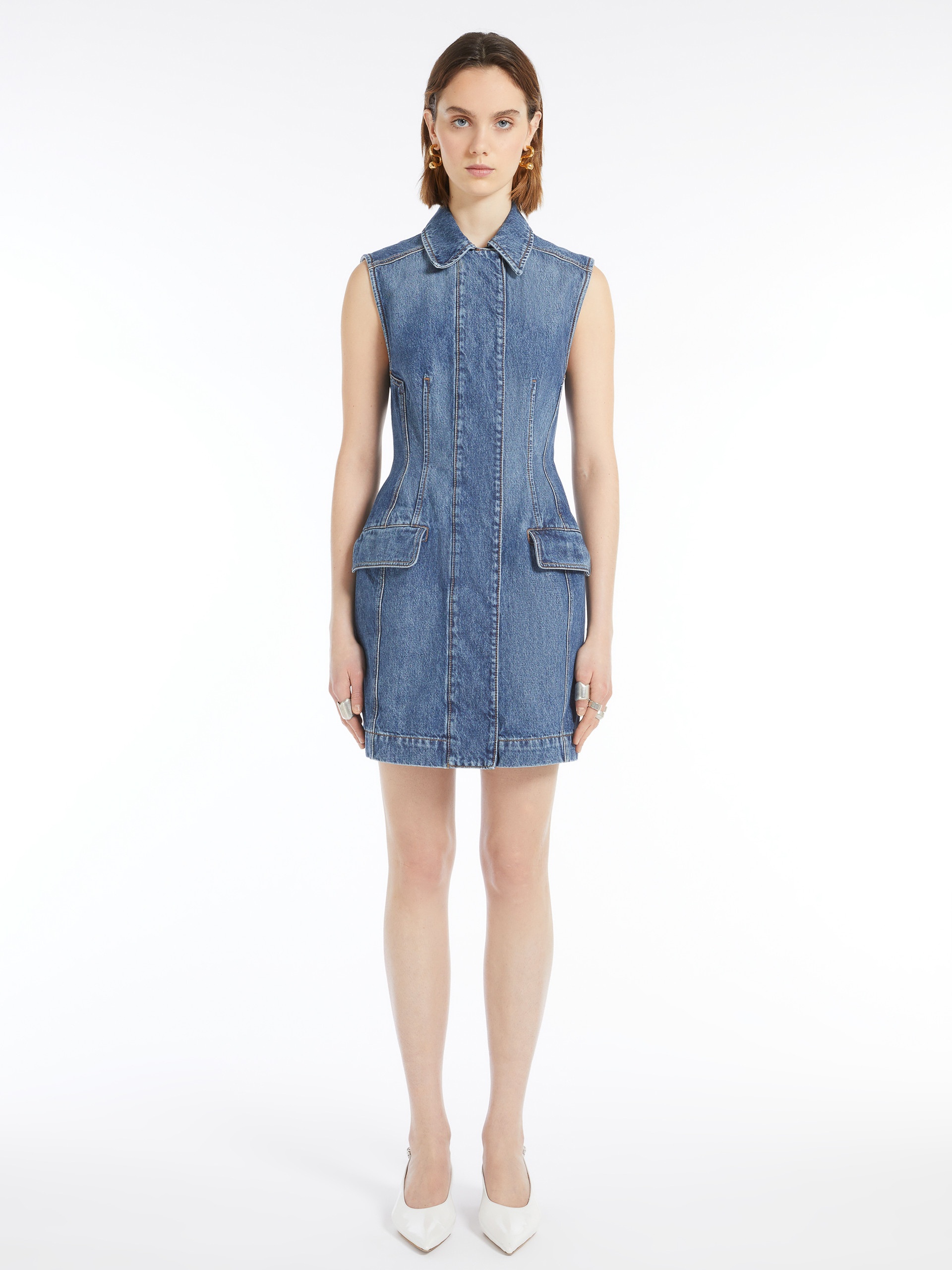 CARABO Sleeveless denim dress - 3