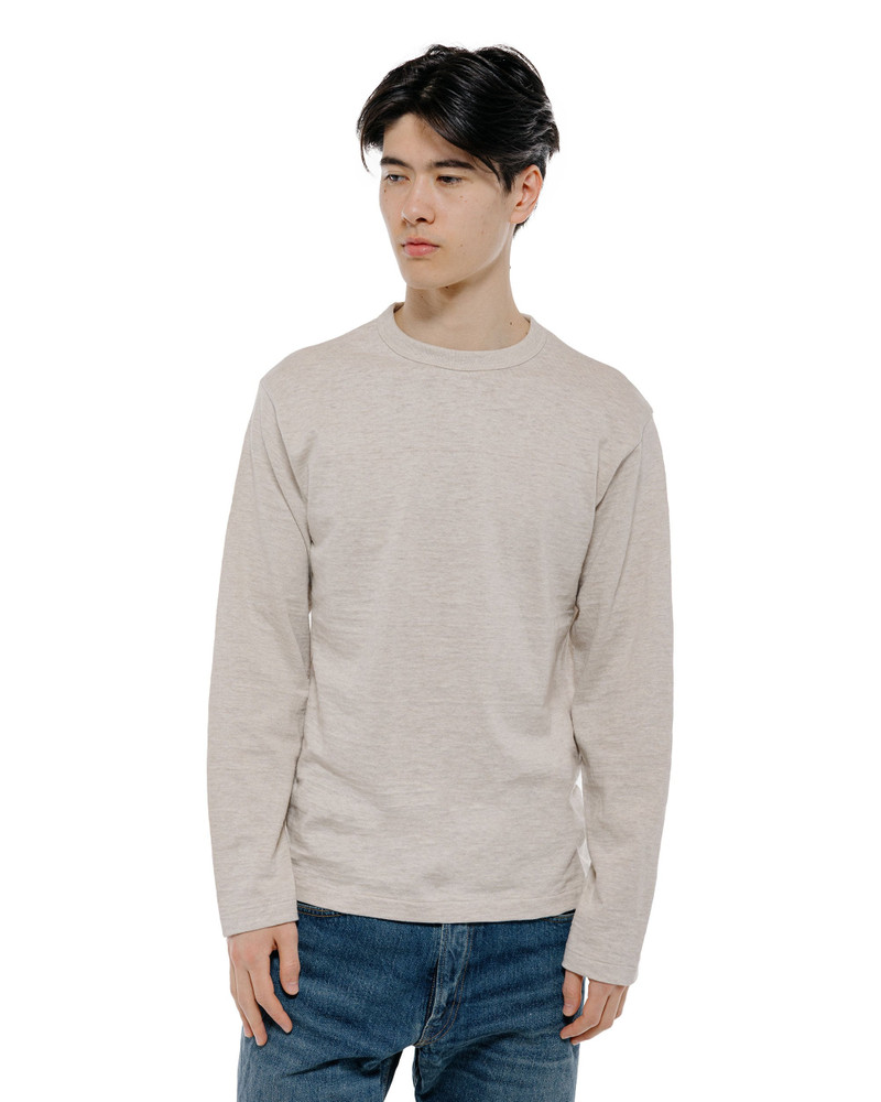 Warehouse & Co. Lot. 5906 Long Sleeve Crew Neck T-Shirt Oatmeal outlook