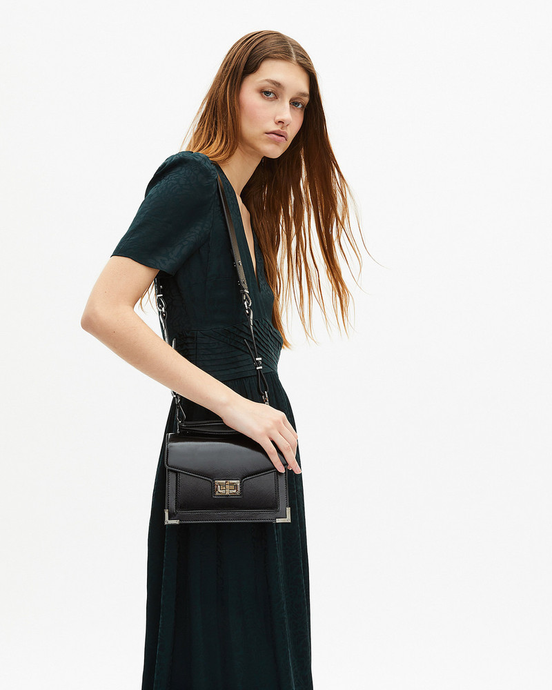DARK GREEN LEOPARD JACQUARD MAXI DRESS 6