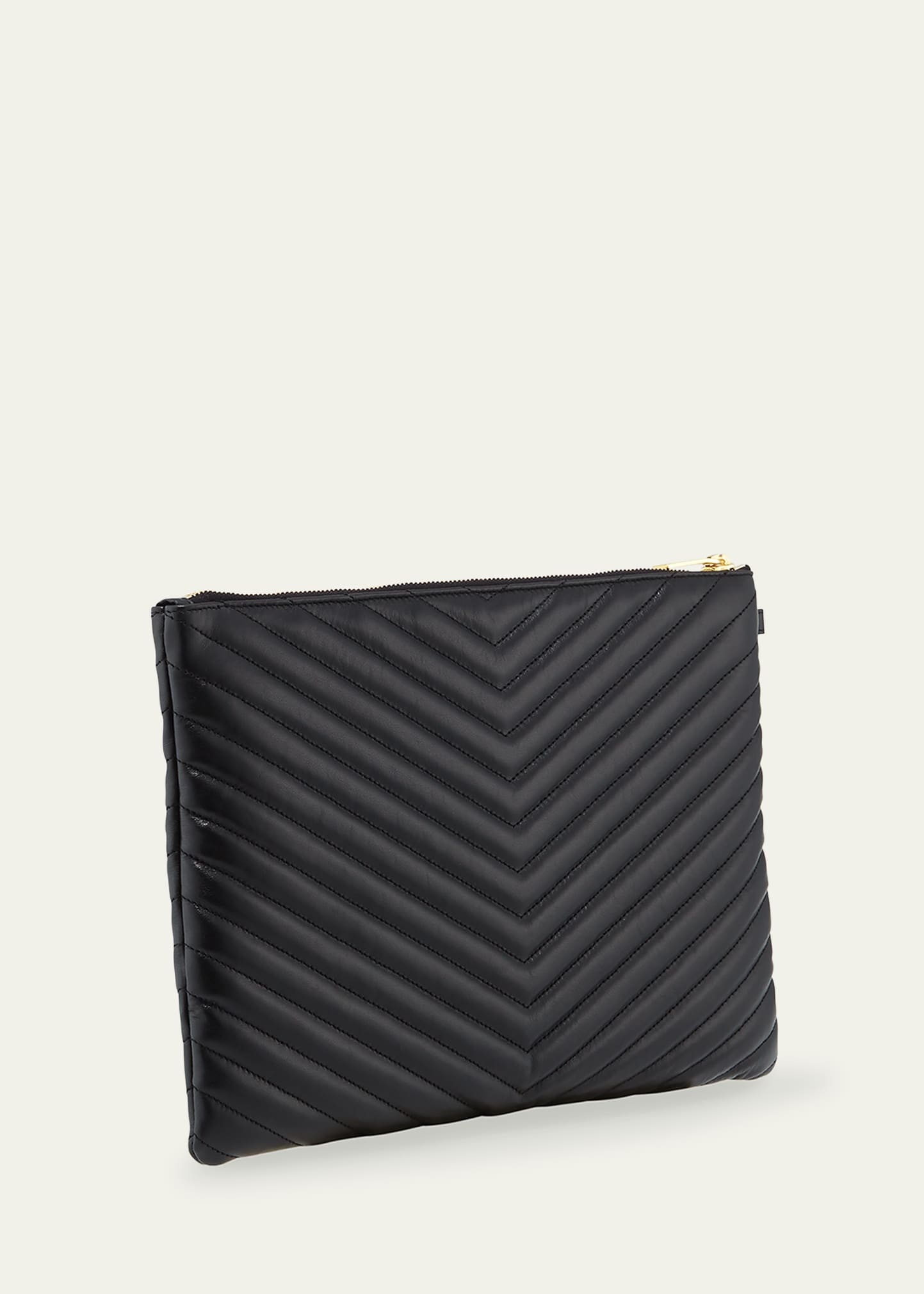 YSL Monogram Medium Pouch in Smooth Leather - 3
