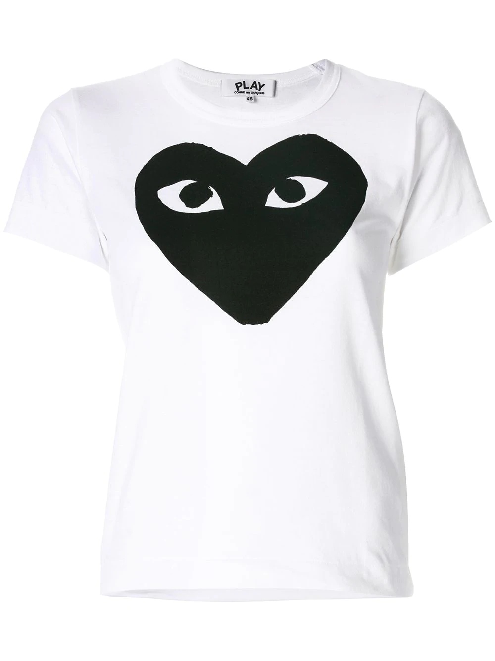 heart print T-shirt - 1