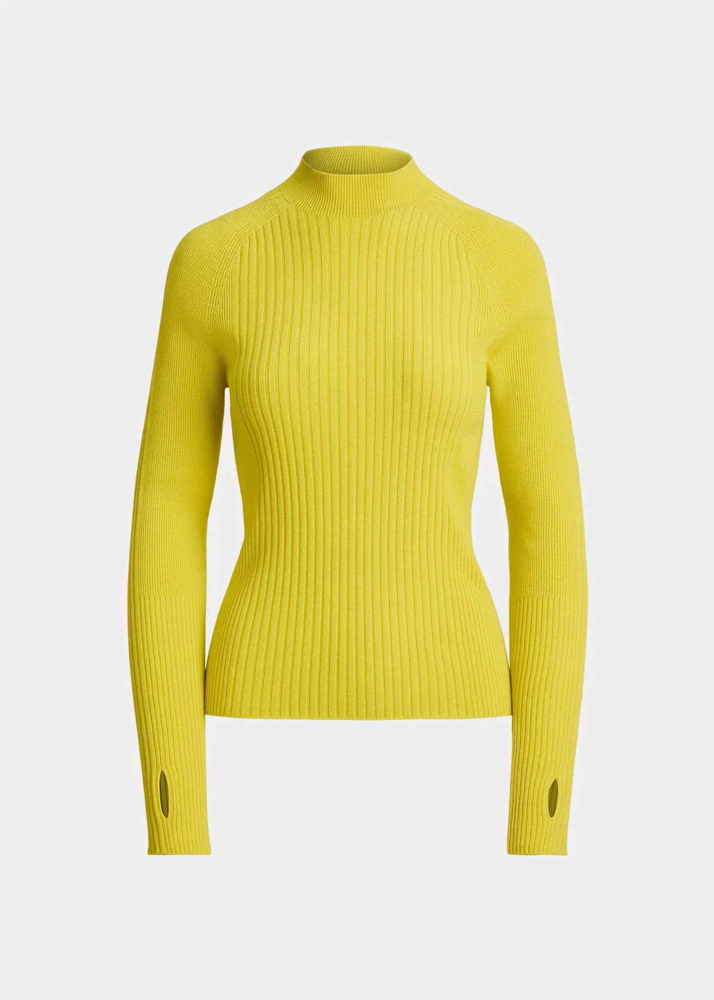 Rib-Knit Wool Mockneck Sweater - 1